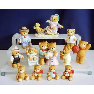 Vintage Teddy Bear Figurines Cherished Teddies ENESCO Large Lot